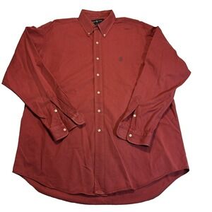 Vintage Polo Ralph Lauren Blake Red Long Sleeve Button Down Shirt Mens XL